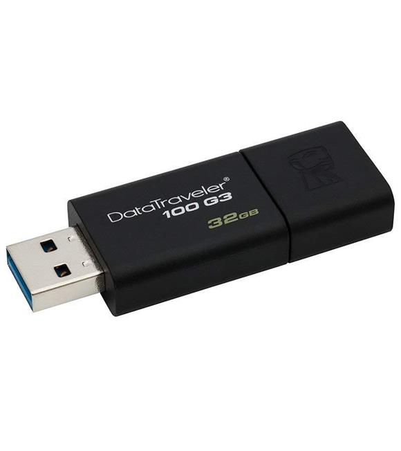 Kingston DT100G3 32 Gb USB 3.0 Siyah Plastik Kasa Flash Bellek