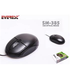 Everest SM-385 Siyah Usb Kablolu Optik 800 Dpı 3 Buton Mouse
