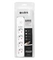 S-link SPG401S 1.5m 1.5mm 100 yüzde Bakır 750 Joule 4 lü Anahtarlı Akım Korumalı Priz Grup Prizler