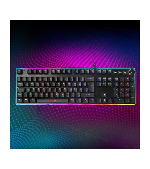 Dark DK-AC-GK2000 Mekanik, Rainbow Aydınlatma+ RGB Full Anti-Ghosting,Q Oyuncu Klavyesi