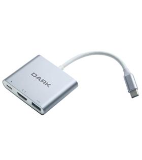 Dark DK-AC-U31X32 3in1 USB3.1 Type C Erkek-USB3.0-HDMI (4K UHD)-USB3.1 Type C Şarj