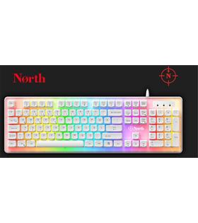 North Paladin Mekanik Hisli Türkçe RGB Beyaz Premium Gaming Klavye