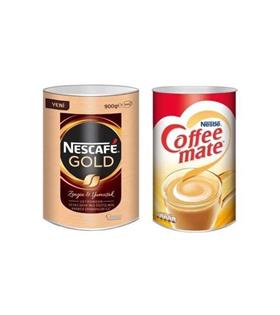 Nescafe Gold 900 gr Teneke Kutu + Coffee Mate 2000 gr Teneke Kutu kahve Kreması
