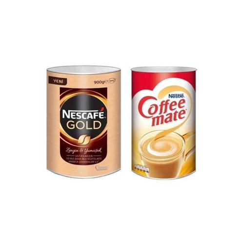Nestle Nescafe Gold 900 gr Teneke Kutu + Coffee Mate 2000 gr Teneke Kutu kahve Kreması Çay Ve Kahve Fırsatları