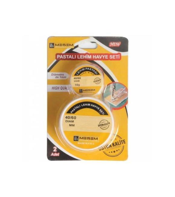 Meşem 4140 Pastalı Lehim Havye Seti Lehim Pastası + Lehim Teli