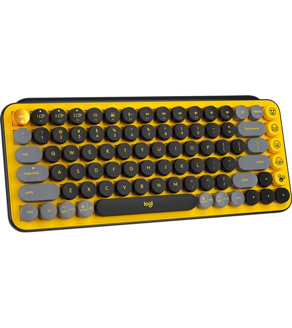 Logitech 920-010818 POP Keys Yellow-Black Kablosuz Mekanik Emoji Klavyesi