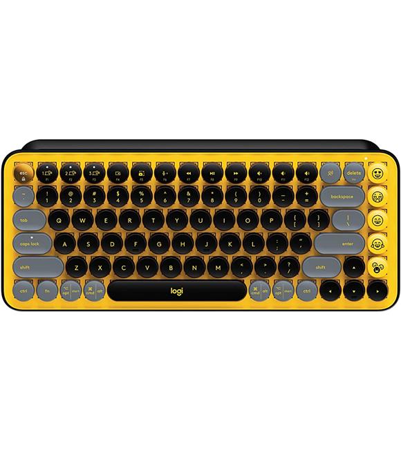 Logitech 920-010818 POP Keys Yellow-Black Kablosuz Mekanik Emoji Klavyesi_1