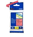 Brother TZE-431 12 mm Kırmızı Üzeri Siyah Laminasyonlu Etiket