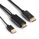 Dark DK-CB-AHDMIXDP2 HDMI to DisplayPort Dönüştürücü 2 Metre USB Güç Kablosu Destekli Kablo