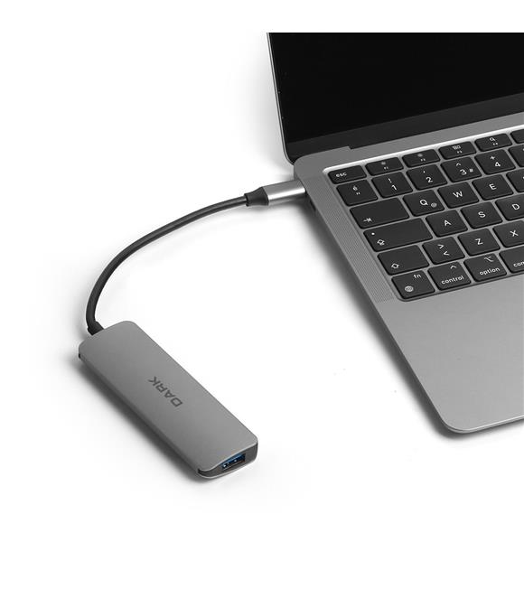 Dark DK-AC-U31X37 USB 3.2 Type-C 5 in 1 TF SD Kart Okuyucu-3x USB 3.2- Çoklayıcı Çevirici HUB