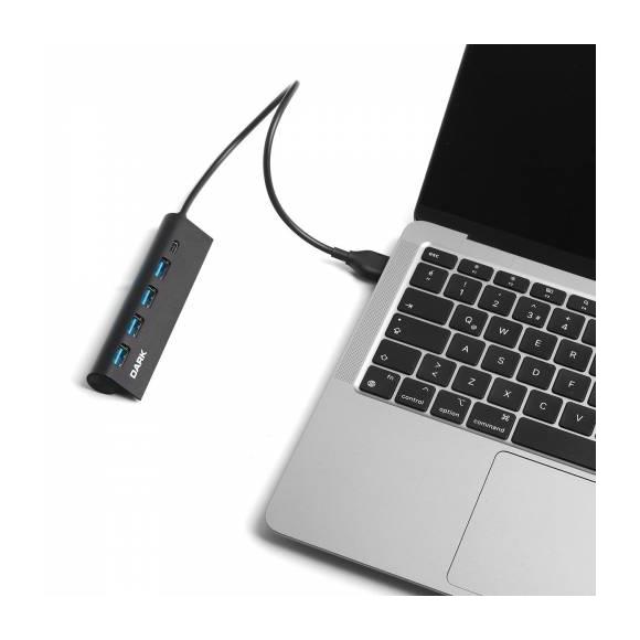 Dark DK-AC-USB346 USB Type-A to 1xUSB-C Charge 4 Port USB2.0 HUB