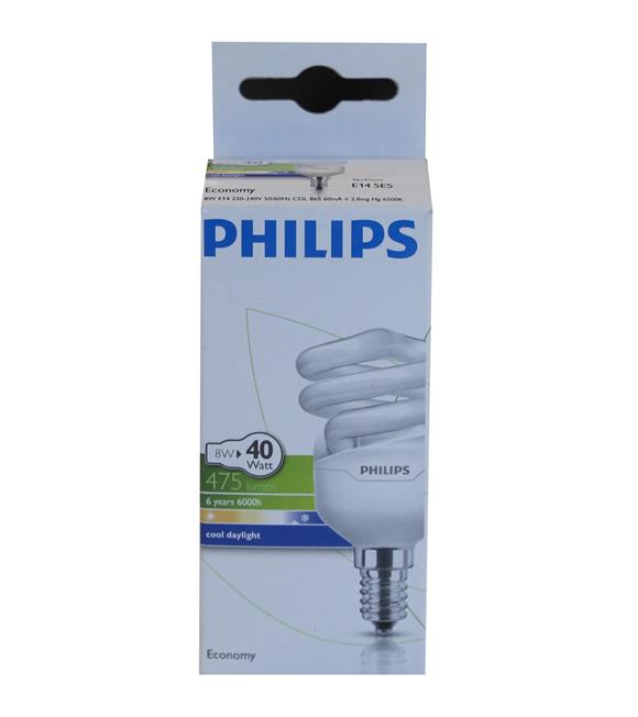 Philips Economy Twister 8w Cdl Beyaz Ampul E14 (406138)
