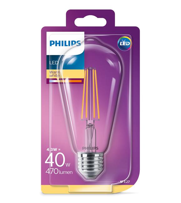 Philips Led Classıc 40w st64 e 2 ww cl nd (807897)