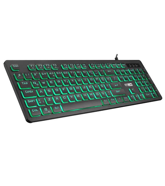 Altec Lansing ALGK8264 Siyah Usb 3 Renk Zemin Aydınlatmalı Q Multimedya Fonksiyonlu Gaming Klavye