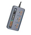 Relife RL-316D Akıllı Priz Akım Korumalı 1,9mt Kablo Üniversal 5 USB 5V-3.4A QC 3.0 Digital Ekran
