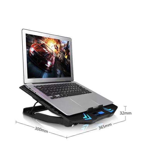 Frisby FNC-5235ST GS6 Notebook Soğutucu (6xFan) LCD Kontrol Panel Metal Izgara 5 Kademeli Yükseklik