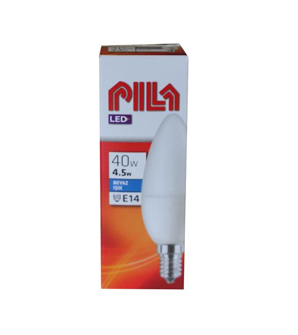 Ampul Pila Led 4.5w 40w Beyaz İnce Duy Ampul