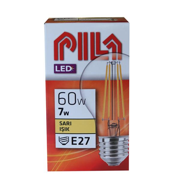 Ampul Pila Led Cla A60w 7w Sarı LEd Ampul E27