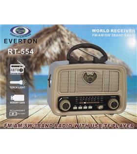 Everton Rt-554  Bluetooth Fm-Usb-Tf-Aux Şarjlı Nostaljik Radyo