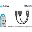 S-link SL-TA40M Lightning Gri Metal 2in1 bluetooth Şarj+Kulaklık Çevirici