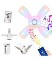 Gold Or-1003 Müzik Lambası Led Tavan Rgb Animasyanlu 220v E27 Duy Bluetooth Kumandalı