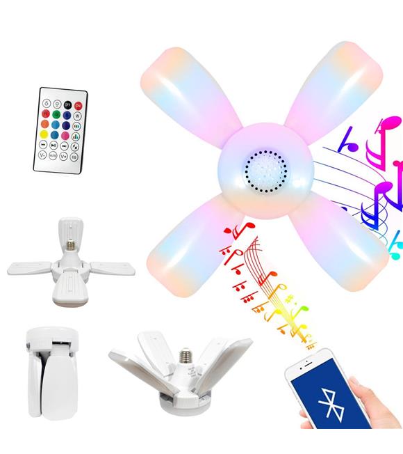 Gold Or-1003 Müzik Lambası Led Tavan Rgb Animasyanlu 220v E27 Duy Bluetooth Kumandalı