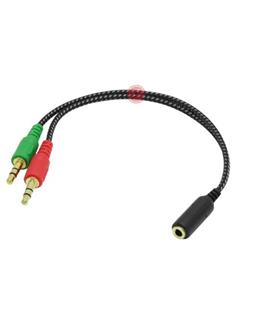 Frisby FA-6624AC 2x3.5mm Stereo Erkek - 4 Pin 3.5mm Stereo Dişi Y Kablo