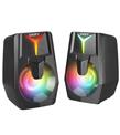 Snopy SN-X22 STYLE 2.0 Multimedia Led Işıklı 3W-2 Siyah USB Gaming Speaker_1)