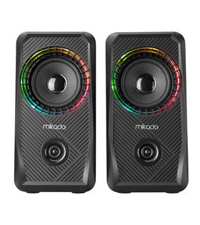 Mikado MD-S26 JOY 2.0 Multimedia 3W-2 Siyah USB RGB Işıklı Gaming Speaker