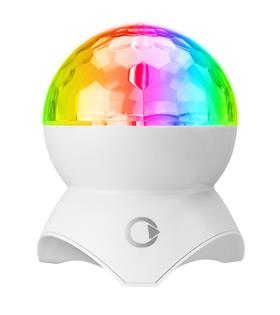 Mikado MD-X740 Beyaz Şarjlı BT-TF Cart-USB Tavan Led Işıklı Disko Topu Speaker