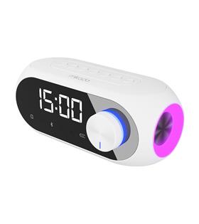 Mikado MD-W7 1200mAh 5W Beyaz Bluetooth-Aux-Derece-Usb-FM Double Alarmlı Saat Speaker Speaker