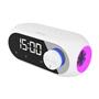 Mikado MD-W7 1200mAh 5W Beyaz Bluetooth-Aux-Derece-Usb-FM Double Alarmlı Saat Speaker Speaker