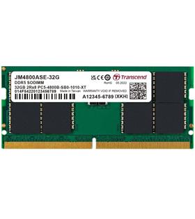 Transcend 32GB(1x32GB) 4800Mhz SODIMM CL40 DDR5 Notebook Ram (JM4800ASE-32G)