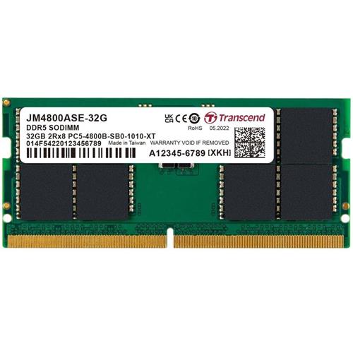 Transcend 32GB(1x32GB) 4800Mhz SODIMM CL40 DDR5 Notebook Ram (JM4800ASE-32G) Yaza Özel