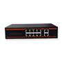 Nova ND1P802LFG 8 Port Poe+ 10-100 Mbps 2 Port 10-100-1000 Uplink Switch 150W