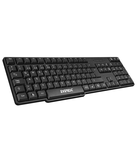Everest KM-6852 Siyah Usb Kablosuz Combo Q Standart Klavye + Mouse Set
