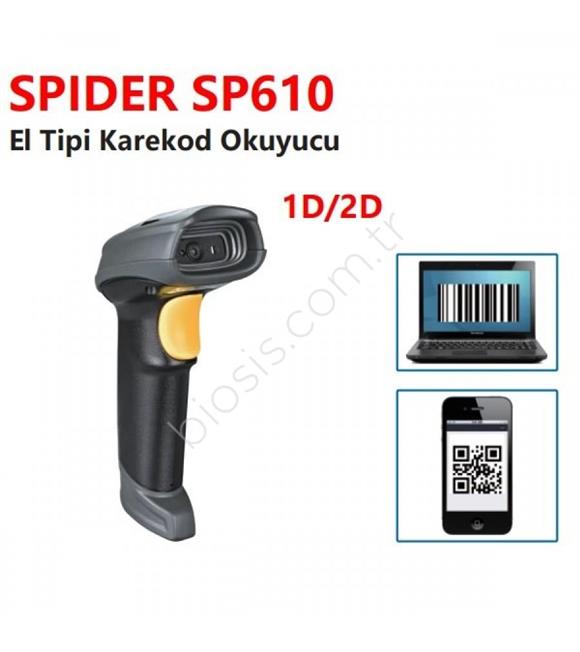SPIDER SP610 2D USB El Tipi Karekod Barkod Okuyucu