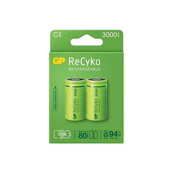 Gp 3000 mAh Orta Boy Şarjlı Pil 2 li  Paket C Boy GP300CHCBMTR-2EB2