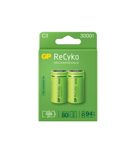 Gp 3000 mAh Orta Boy Şarjlı Pil 2 li Paket C Boy GP300CHCBMTR-2EB2