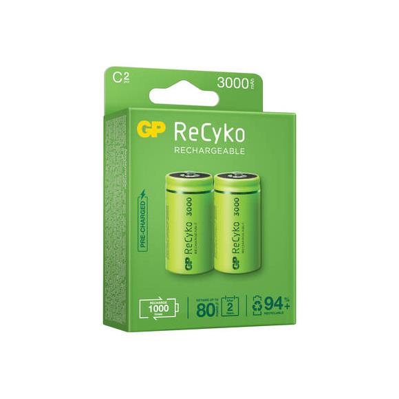 Gp 3000 mAh Orta Boy Şarjlı Pil 2 li  Paket C Boy GP300CHCBMTR-2EB2