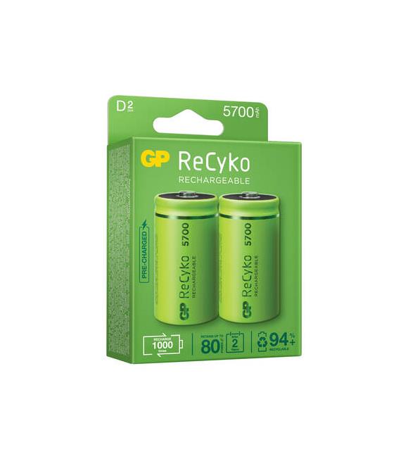 Gp 5700 mAh Kalın Şarjlı Kalın Pil 2 li Kart D Boy GP570DHCBMTR-2EB2