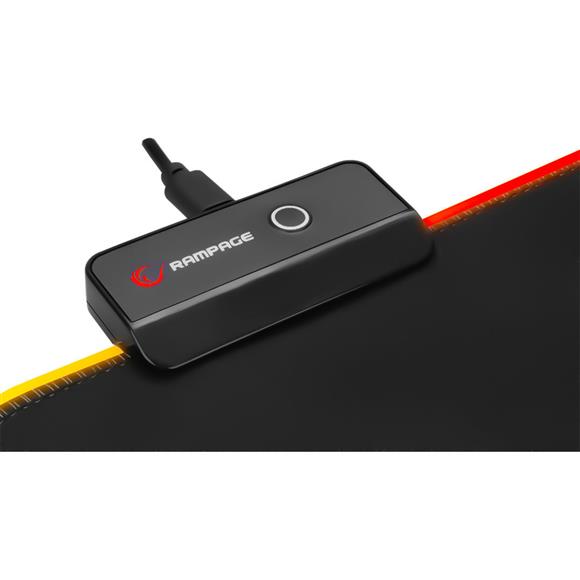 Rampage Pulsar MP-21 Siyah 252-328-3mm RGB Ledli Gaming Mouse Pad