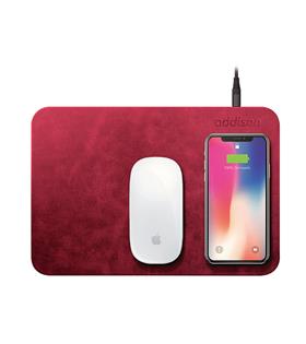 Addison WMP-15 28,5x19,5x0,5cm Kırmızı Kablosuz Şarj+Mouse Pad