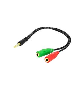 Frisby FA-6632AC 2 x 3.5mm Stereo Dişi - 4pin 3.5mm Stereo Erkek Y Kablo