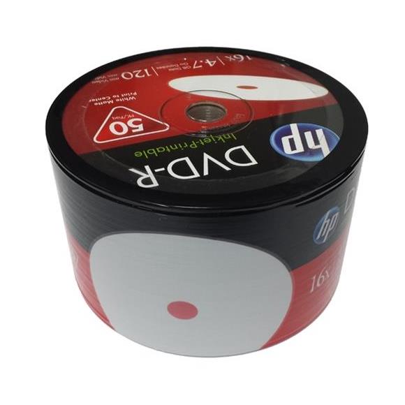 Hp DVD-R 4,7gb-120min 16x 50 li Shrink Printable