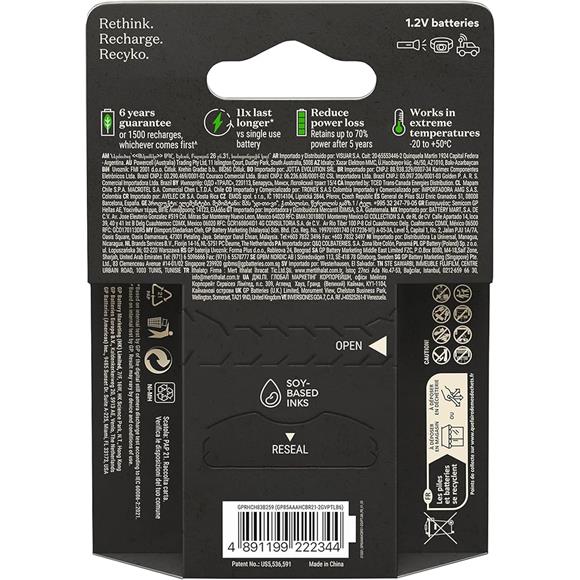 Gp AAA 850 mAh Şarjlı İnce Kalem Pil  4+2'li Paket Recyko GPHCH83BOK