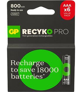 Gp AAA 850 mAh Şarjlı İnce Kalem Pil  4+2'li Paket Recyko GPHCH83BOK