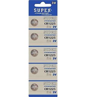 Supex CR1225-C5 3V Lityum Düğme Pil 5'li Paket
