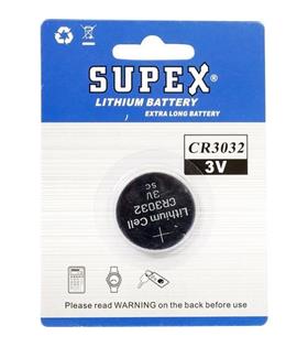 Supex CR3032 3V Lityum Düğme Pil Tekli Paket