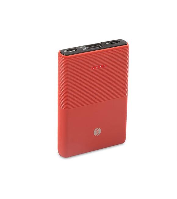 S-link IP-S50 5000mAh 1-Usb Port+Micro+Type C Powerbank Kırmızı Taşınabilir Pil Şarj Cihazı